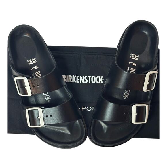 Birkenstock Arizona Leather Double-Buckle Sandals Slides EU 38 size US 7 Premium